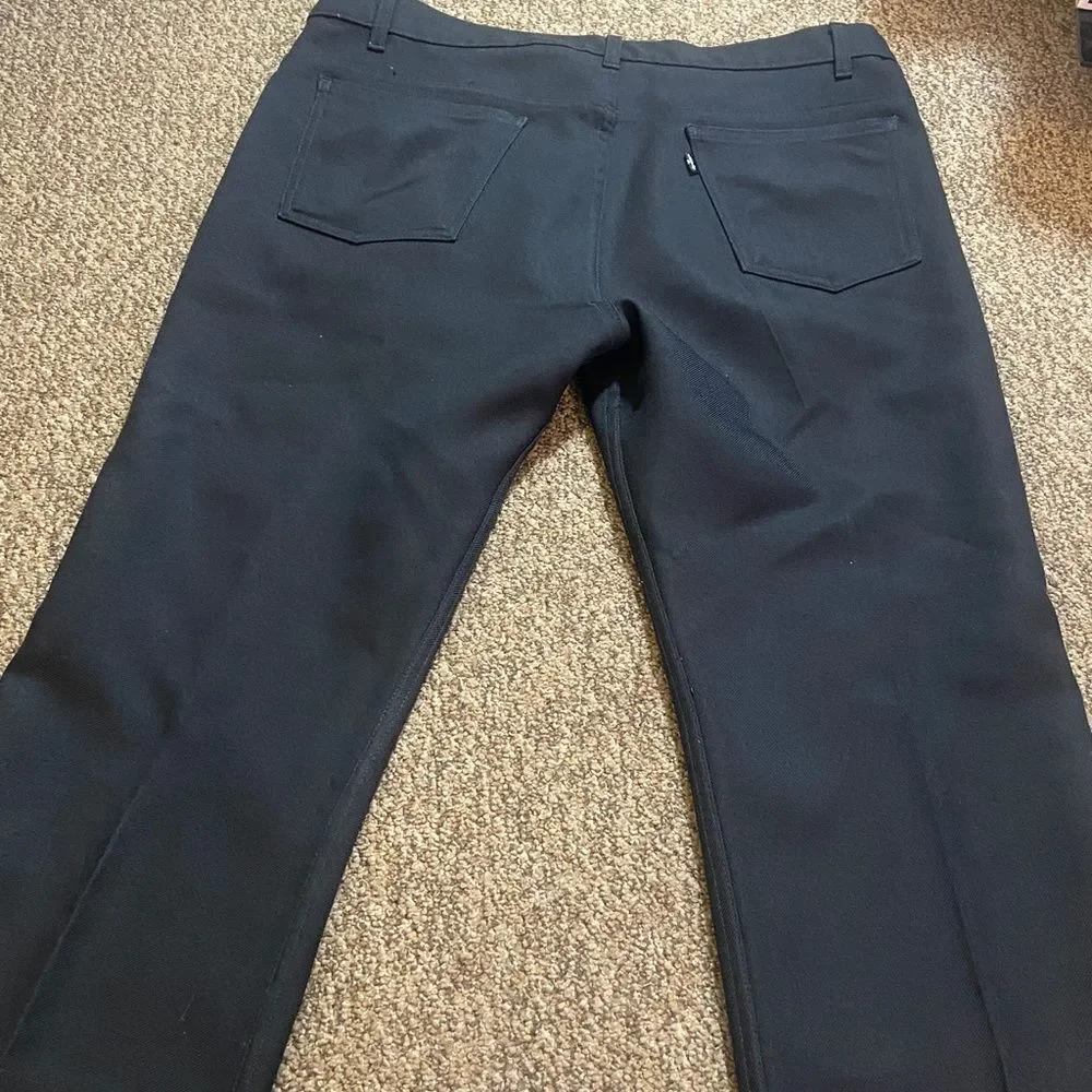 Levi's Black Pants Dress Men’s with Copped Button Size 40 Jeans